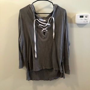 Project social t lace up hoodie